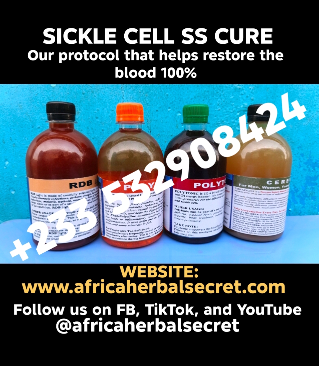 SICKLE CELL ANAEMIA?... We have the cure. 